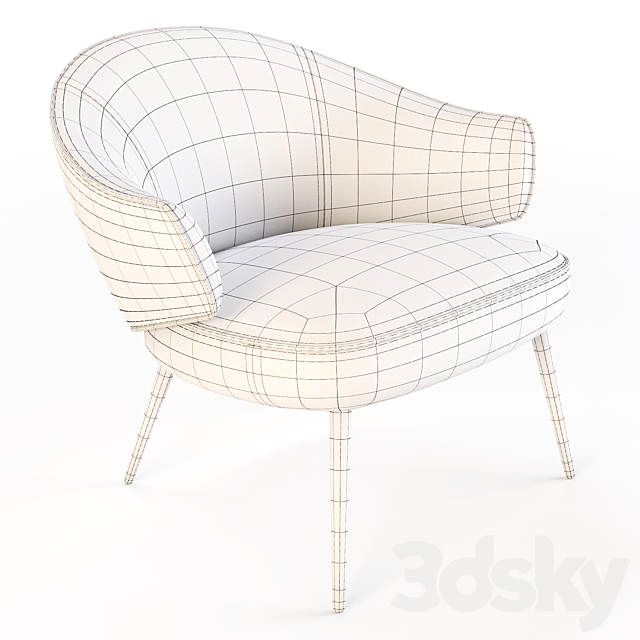 boConcept: ArmChair – Charlotte 3DS Max Model - thumbnail 3