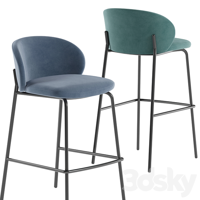 BoConcept Princeton Barstool 3DS Max Model - thumbnail 2