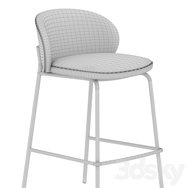 BoConcept Princeton Barstool 3DS Max Model - thumbnail 4