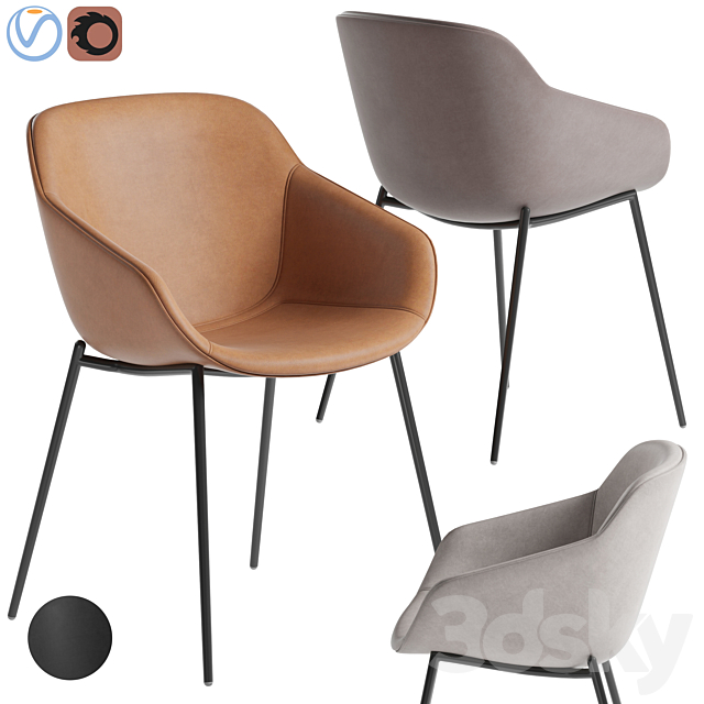 Boconcept Vienna chair 3DSMax File - thumbnail 1