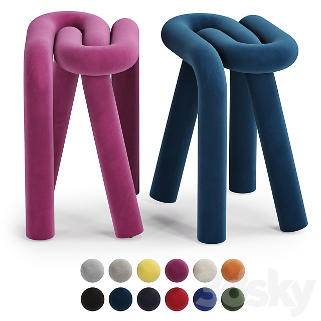 Bold stool by mustache 3DSMax File - thumbnail 1