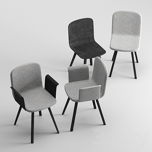 Bolia Palm Dining chair Set 3ds Max - thumbnail 2