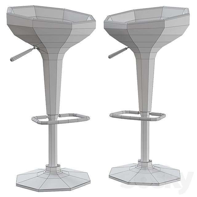 Bombo swivel barstool magis 3ds Max - thumbnail 2