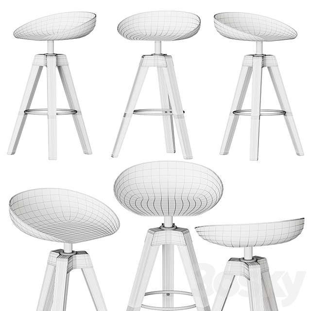 Bonaldo Plumage Stool 3DSMax File - thumbnail 3