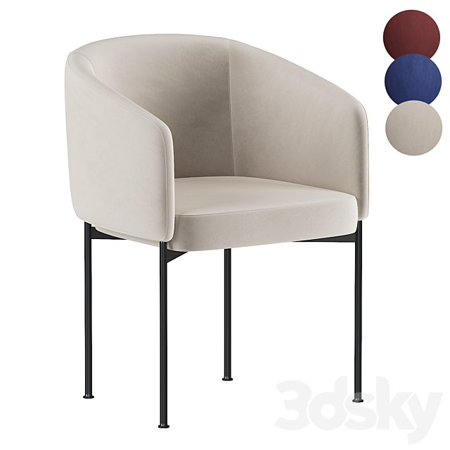 Bonnet dining chair by Adea 3DSMax File - thumbnail 1