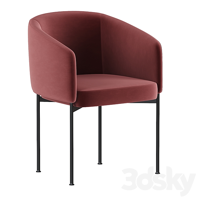 Bonnet dining chair by Adea 3DSMax File - thumbnail 2