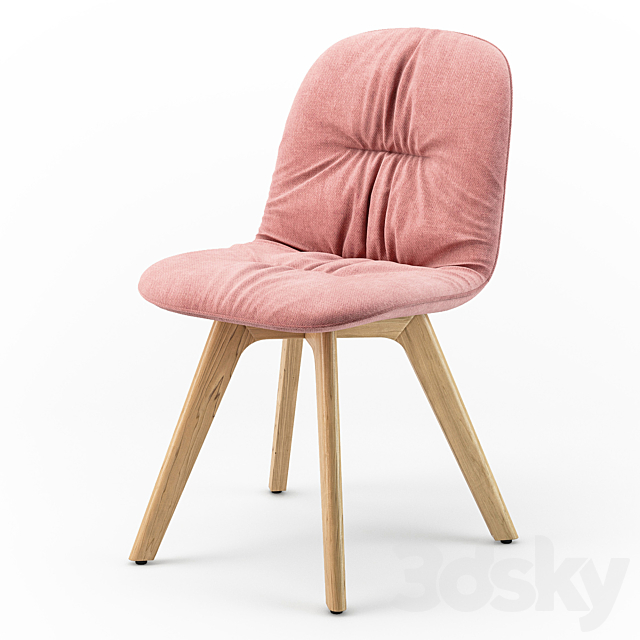 Bontempi chantal wood chair 3DS Max Model - thumbnail 4