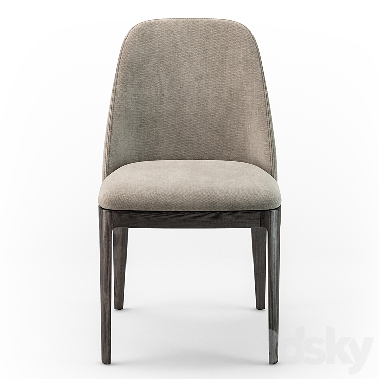 Bontempi Margot wood chair 3DS Max Model - thumbnail 2