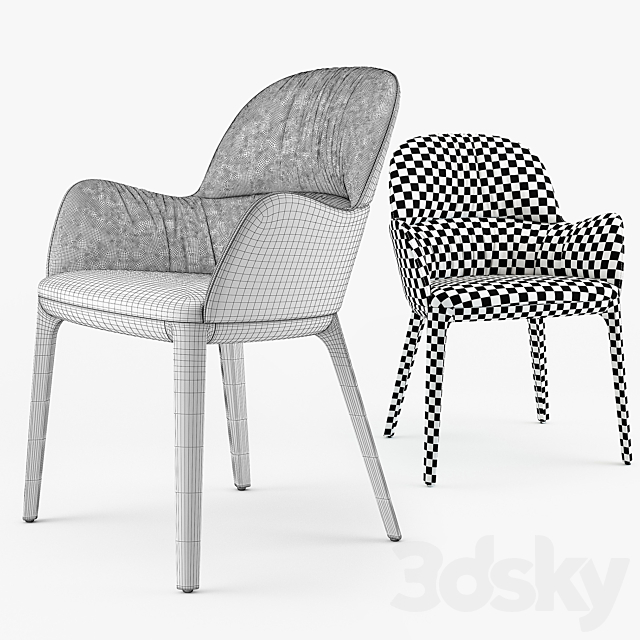 Bontempi queen armchair 3DSMax File - thumbnail 4