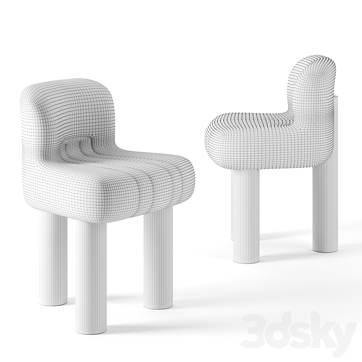 BOTOLO chair by Arflex 3DS Max Model - thumbnail 2