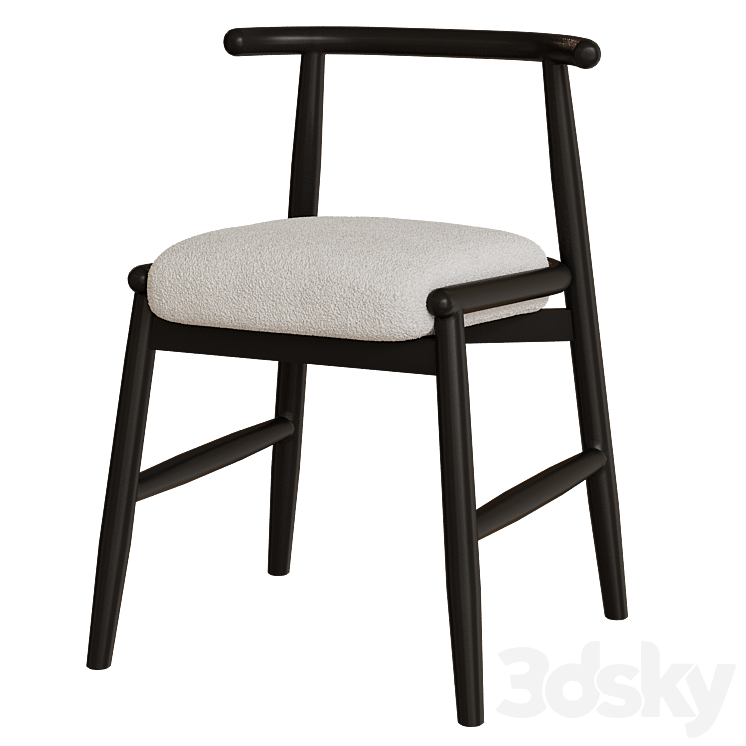 Boucle dining chair IZZ by Noho Home 3DS Max Model - thumbnail 1