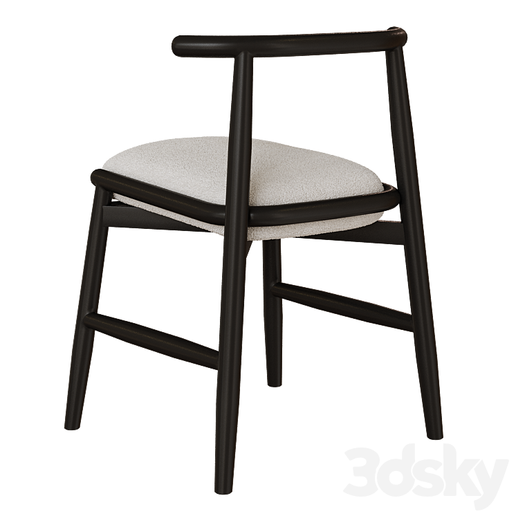 Boucle dining chair IZZ by Noho Home 3DS Max Model - thumbnail 2