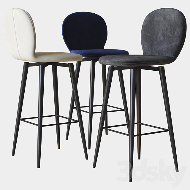 Bourges swivel stool deep house 3DSMax File - thumbnail 1