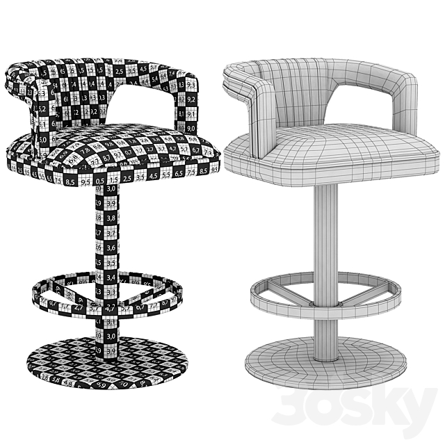 Brabbu KAROO II COUNTER STOOL 3DSMax File - thumbnail 4