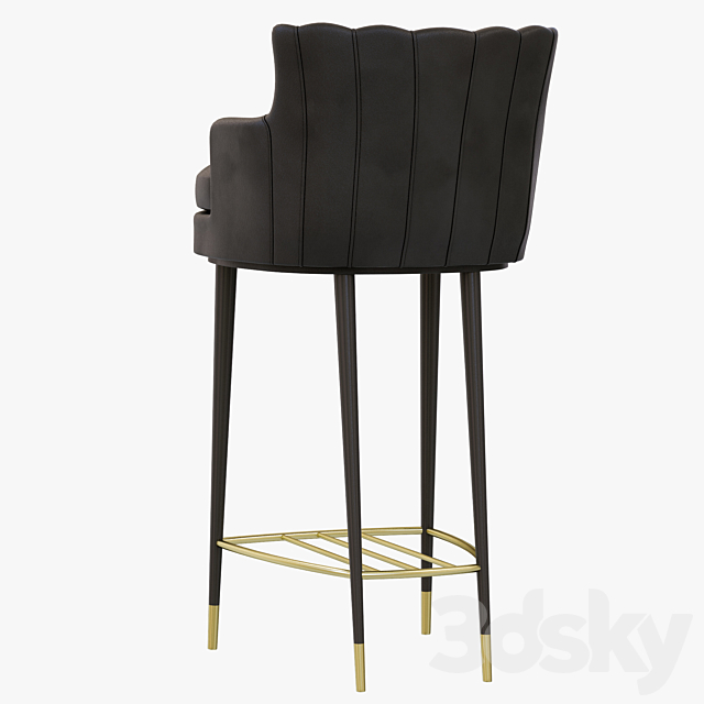 Brabbu Plum Bar Chair 3DS Max Model - thumbnail 2