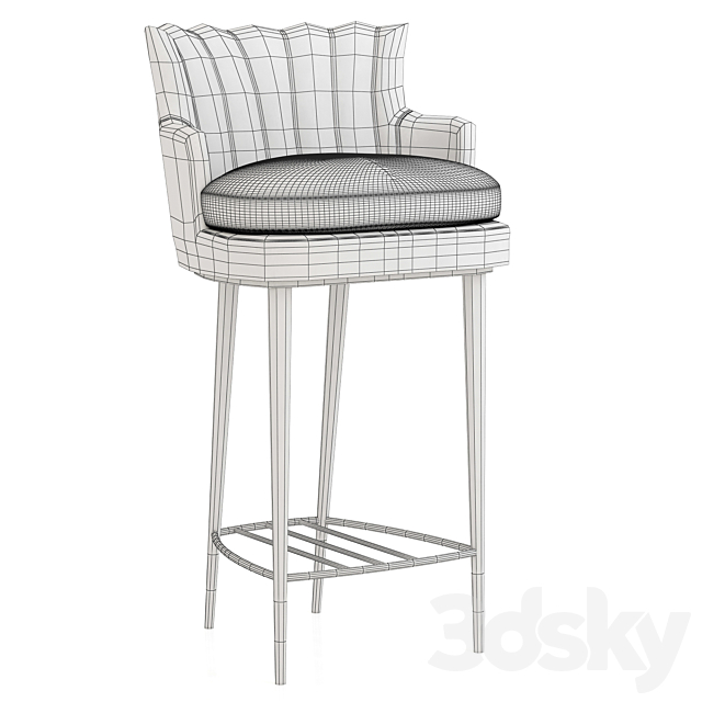 Brabbu Plum Bar Chair 3DS Max Model - thumbnail 3