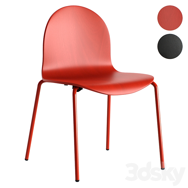 Branca Norma Dining Chair Wooden 3DS Max Model - thumbnail 1