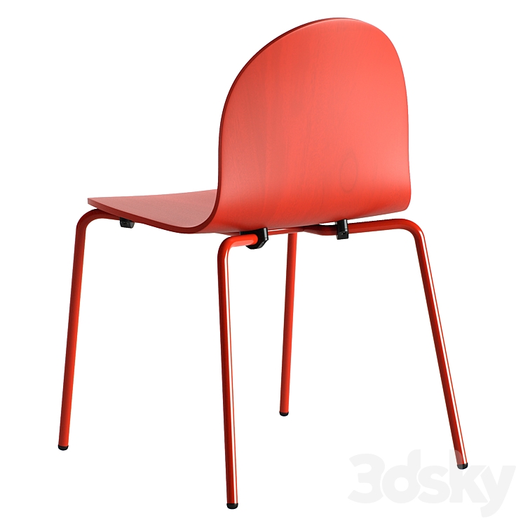 Branca Norma Dining Chair Wooden 3DS Max Model - thumbnail 2