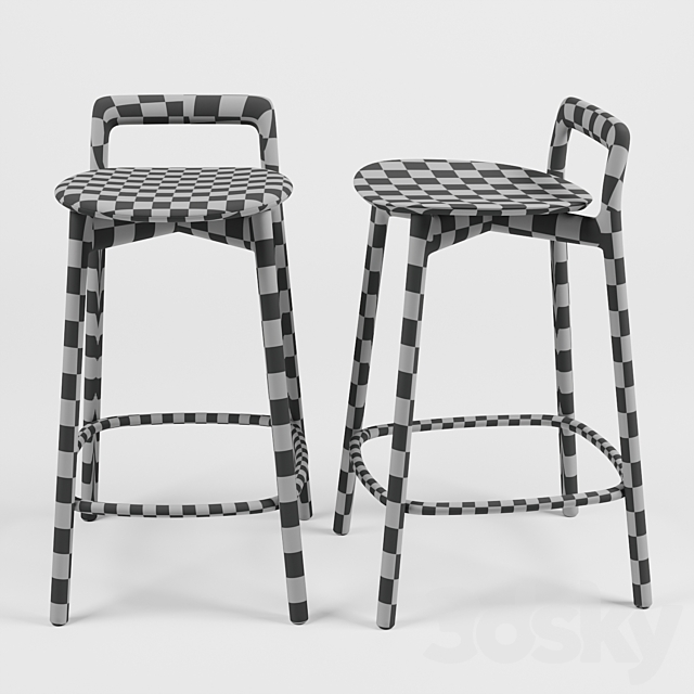 Branca stool 3DS Max Model - thumbnail 2