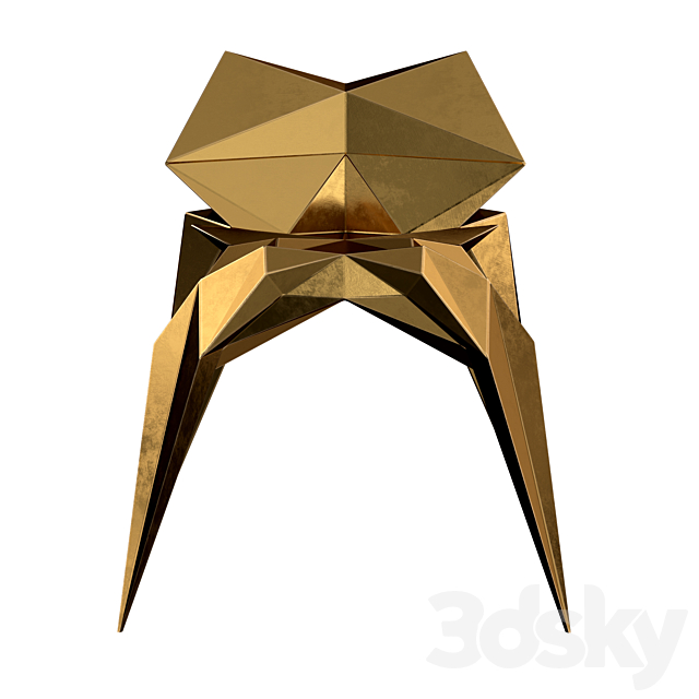 Brass bowtie chair 3DSMax File - thumbnail 5