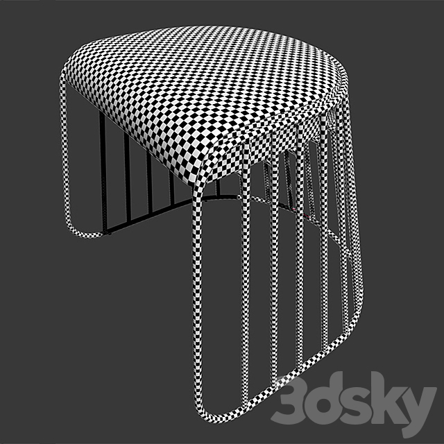 Bride’s Veil Low Stool 3DS Max Model - thumbnail 3