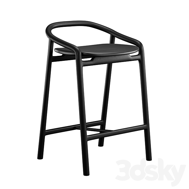 Brioni bar stool by woak 3DS Max Model - thumbnail 2