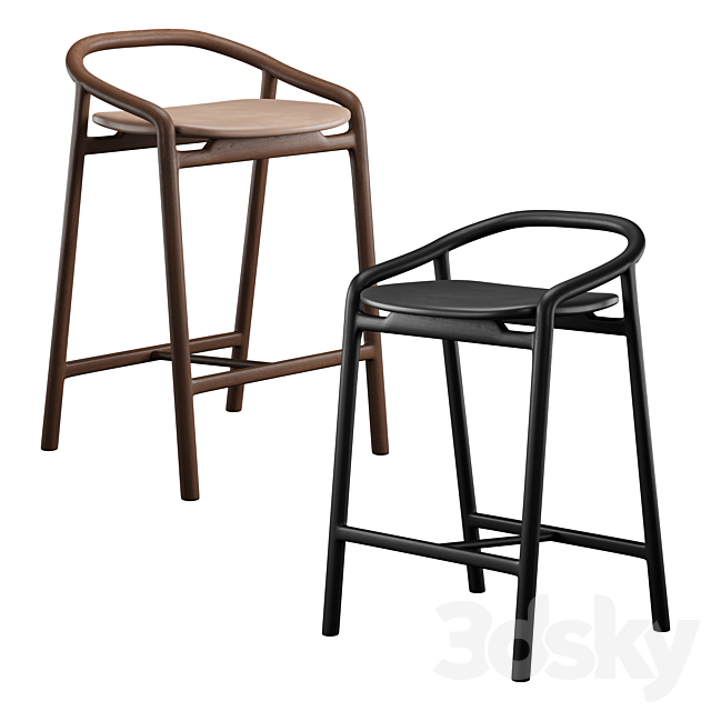 Brioni bar stool by woak 3DS Max Model - thumbnail 3