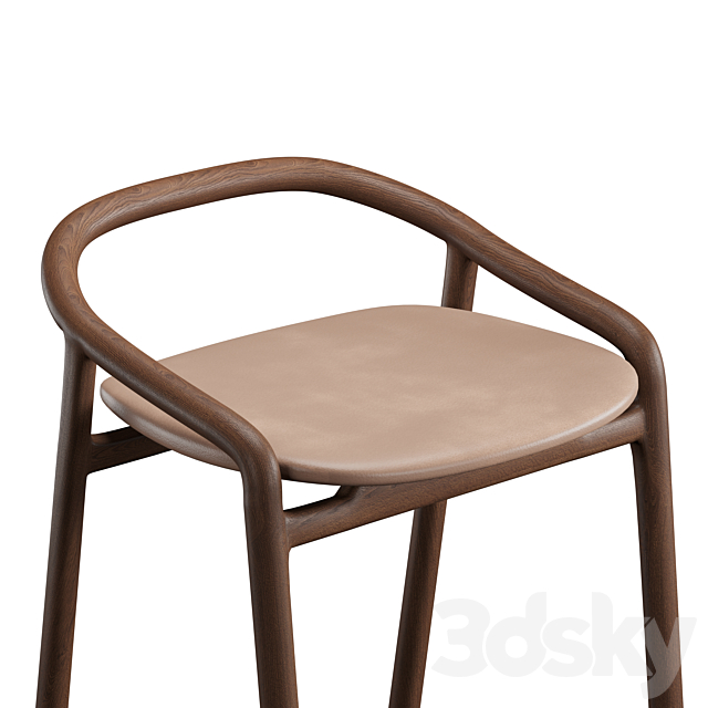 Brioni bar stool by woak 3DS Max Model - thumbnail 4