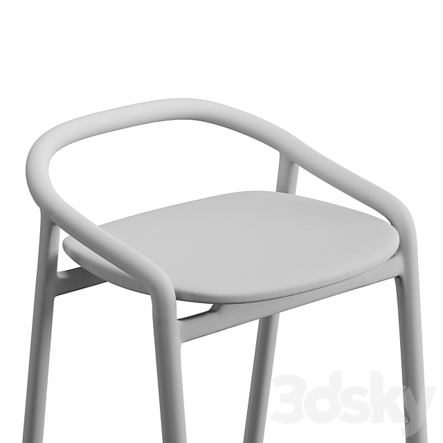 Brioni bar stool by woak 3DS Max Model - thumbnail 6