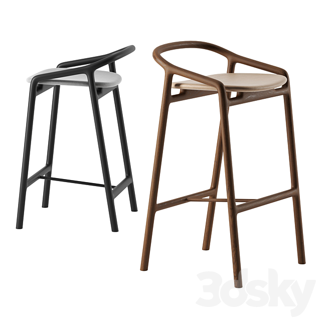 Brioni bar stool by Woak 3DSMax File - thumbnail 1