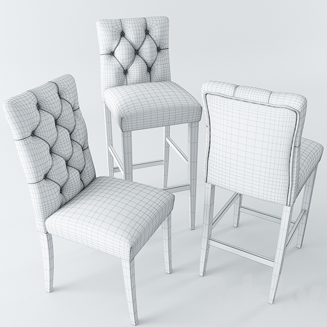 Brookline Tufted Collection 3DSMax File - thumbnail 2