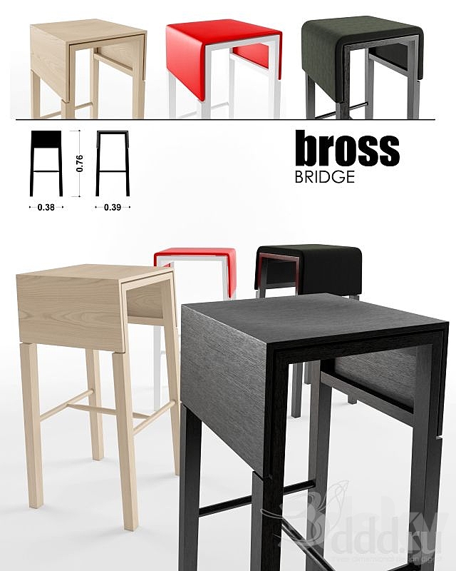 BROSS Bridge stool 3ds Max - thumbnail 1