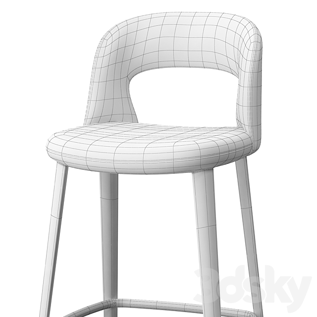 Bross Path 1566 barstool 3DSMax File - thumbnail 3