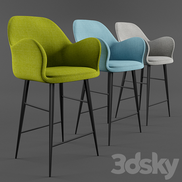 Bryce barchair 3DSMax File - thumbnail 2