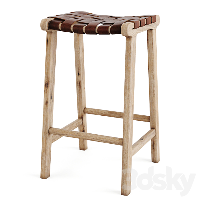 Calixa stool 67 3DS Max Model - thumbnail 2