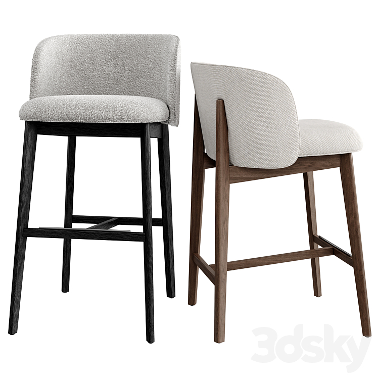 Calligaris abrey Stool 3DS Max Model - thumbnail 2