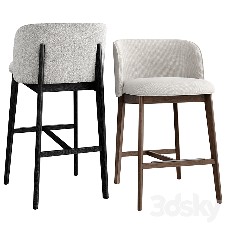 Calligaris abrey Stool 3DS Max Model - thumbnail 3