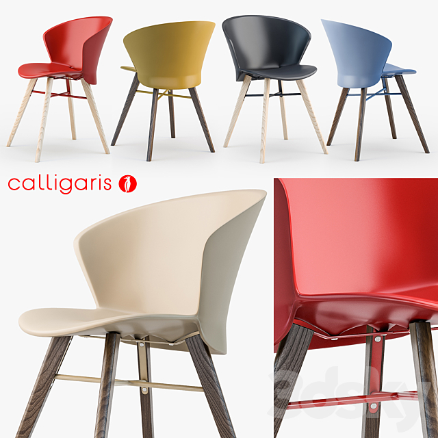 Calligaris Bahia w chair 3DSMax File - thumbnail 1