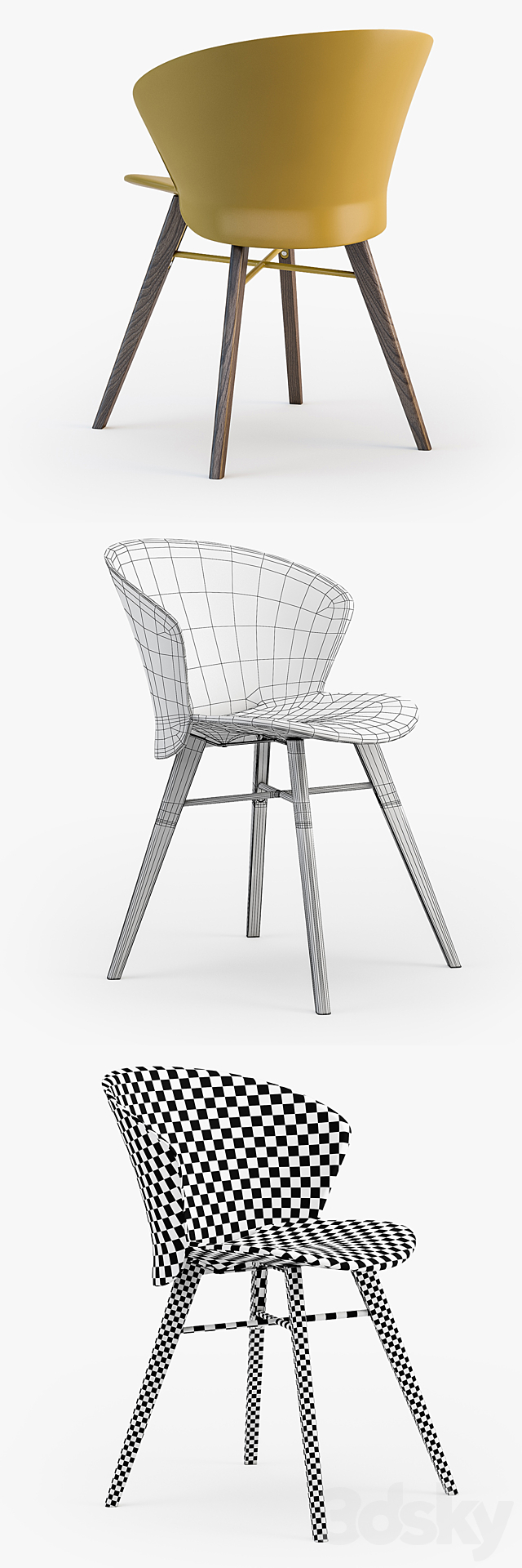 Calligaris Bahia w chair 3DSMax File - thumbnail 3