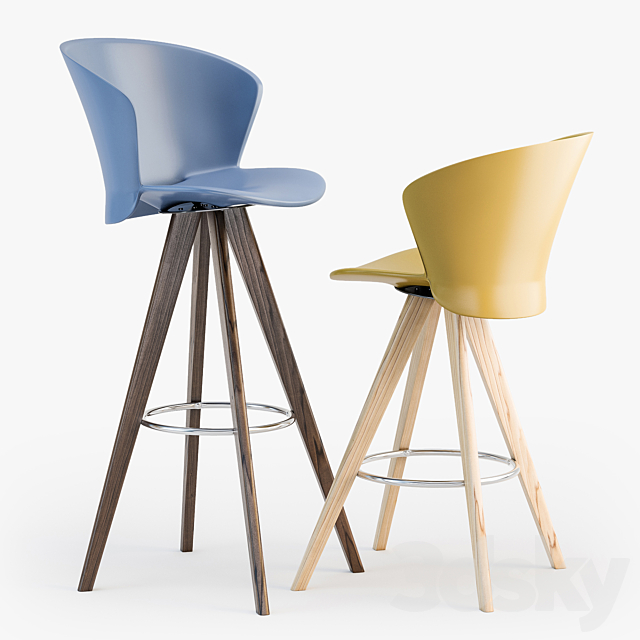 Calligaris Bahia w stool 3DSMax File - thumbnail 2