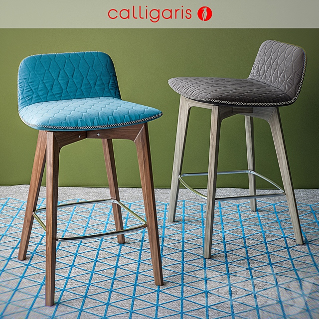 Calligaris bar stool SAMI stool. 3DSMax File - thumbnail 1