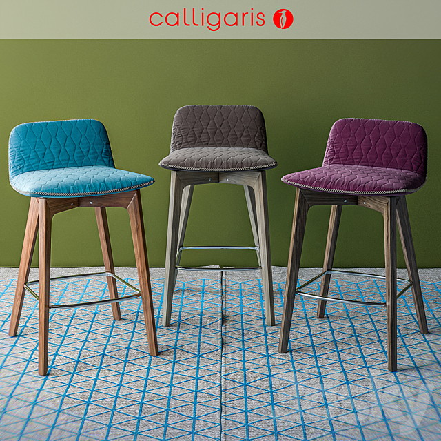 Calligaris bar stool SAMI stool. 3DSMax File - thumbnail 3