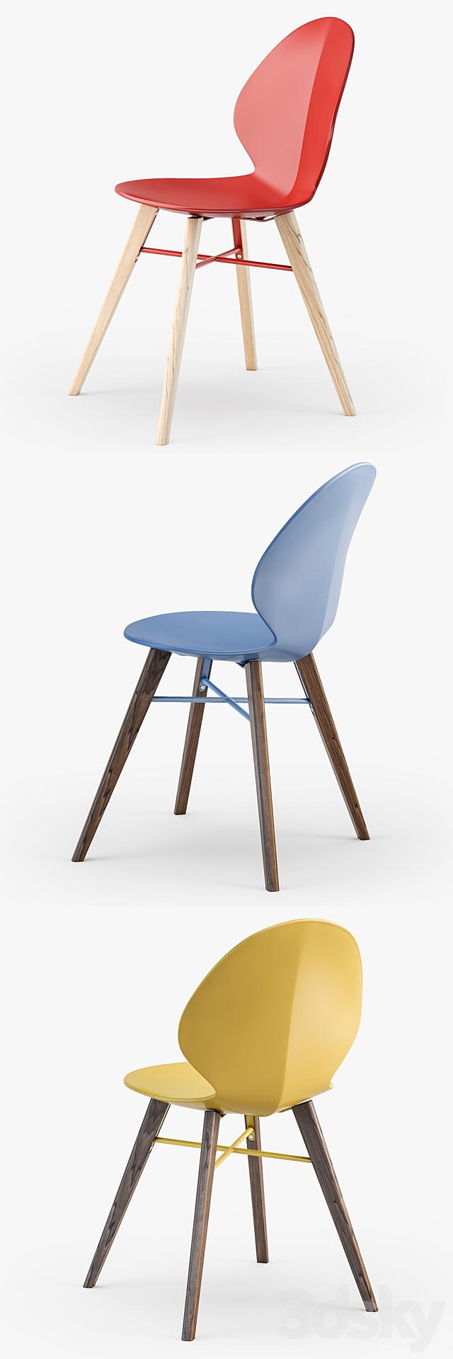 Calligaris Basil w chair 3DSMax File - thumbnail 2