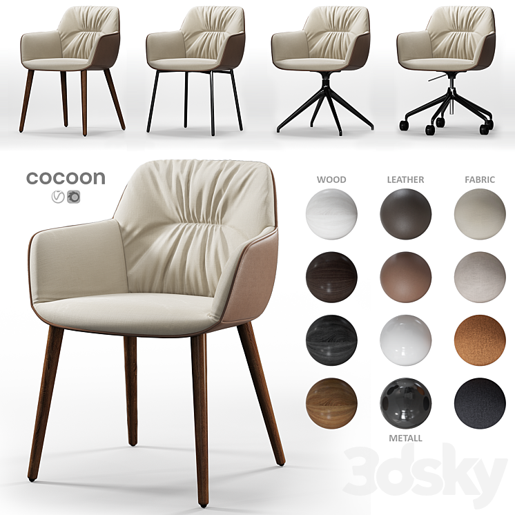 Calligaris Cocoon 3DS Max Model - thumbnail 1