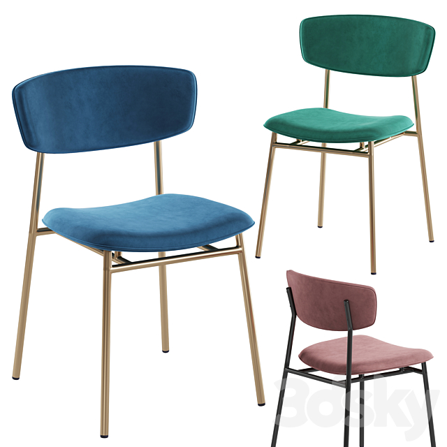 Calligaris Fifties chair barstool 3DSMax File - thumbnail 3