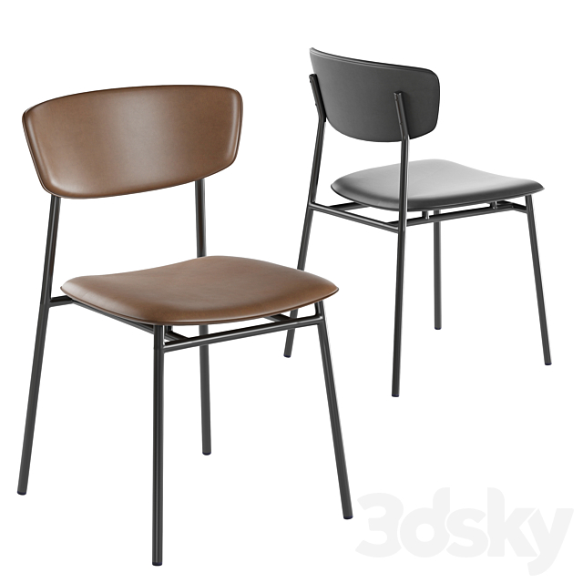 Calligaris Fifties chair barstool 3DSMax File - thumbnail 4