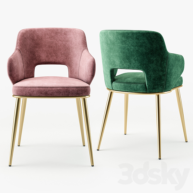 Calligaris foyer armchair 3DSMax File - thumbnail 2