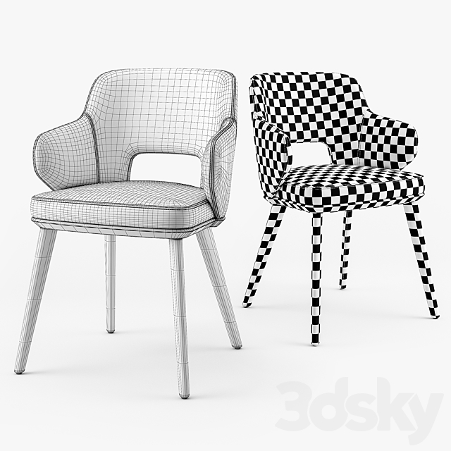 Calligaris foyer armchair 3DSMax File - thumbnail 4