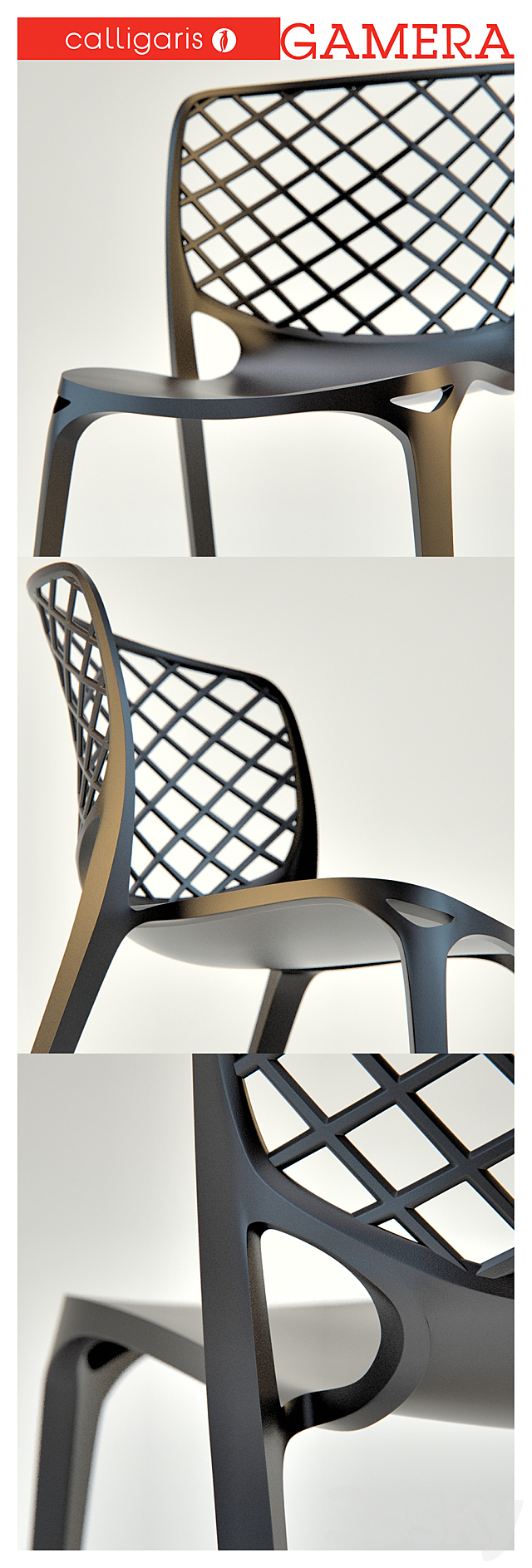 Calligaris Gamera chair 3DS Max Model - thumbnail 3