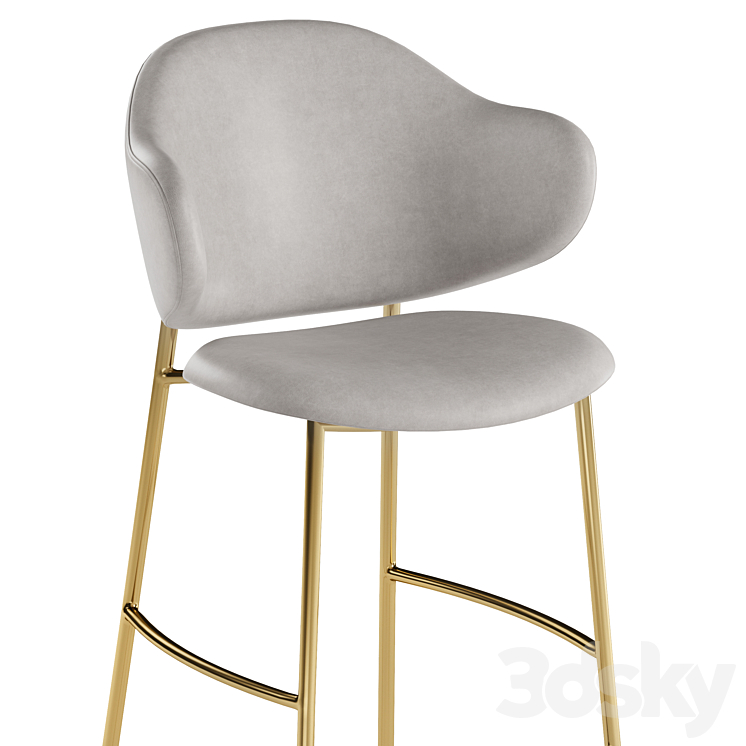 Calligaris Holly barstool 3DS Max Model - thumbnail 2